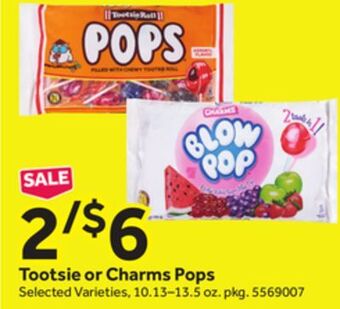 Stop&Shop Tootsie or charms pops offer