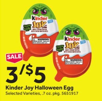 Stop&Shop Kinder joy halloween egg offer