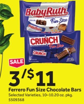 Stop&Shop Ferrero fun size chocolate bars offer