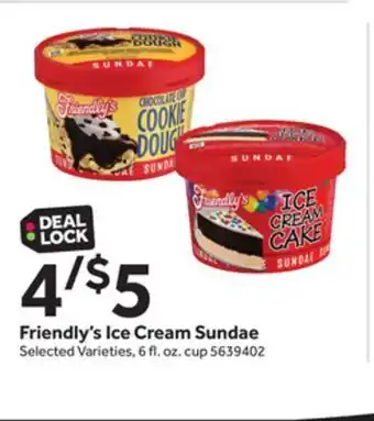 Stop&Shop Friendly's ice cream sundae offer