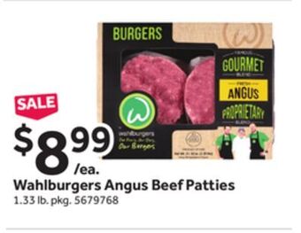 Stop&Shop Wahlburgers angus beef patties offer