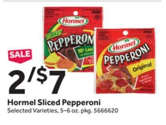 Stop&Shop Hormel sliced pepperoni offer