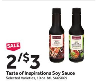 Stop&Shop Taste of inspirations soy sauce offer