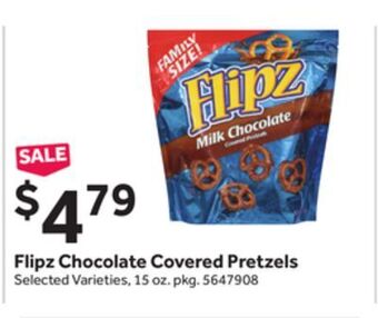 Stop&Shop Flipz chocolate covered pretzels offer