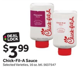 Stop&Shop Chick-fil-a sauce offer
