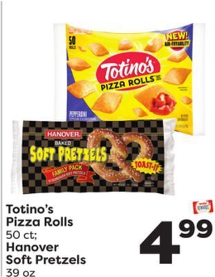 Weis Markets Totino's pizza rolls 50 ct hanover soft pretzels 39 oz offer