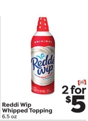 Weis Markets Reddi wip whipped topping offer