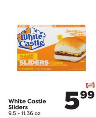 Weis Markets White castle sliders offer