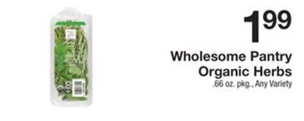 The Fresh Grocer Organic herbs offer