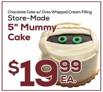 DeCicco & Sons 5" mummy cake offer