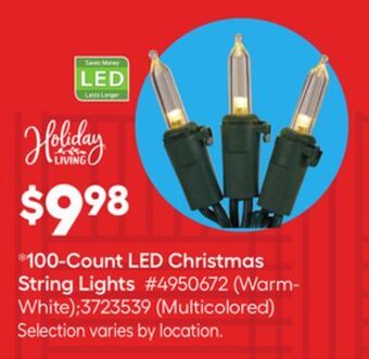 Lowe's 100-count led christmas string lights offer