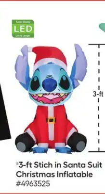 Lowe's 3-ft stich in santa suit christmas inflatable offer