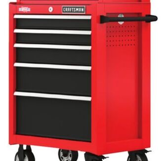 Lowe's 27-in 5-drawer steel rolling tool cabinet offer