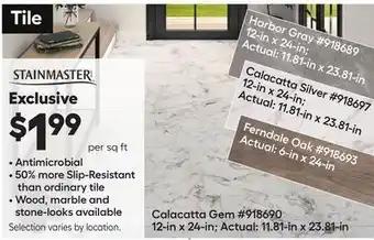 Lowe's Stainmaster tile offer