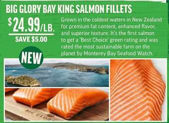 Central Market Big glory bay king salmon fillets offer