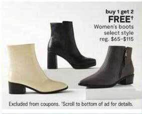 JC Penney Women's boots offer