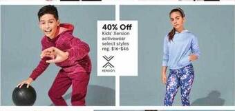 JC Penney Kids' xersion activewear offer