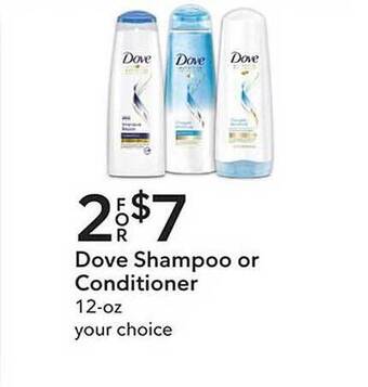 Publix Dove shampoo or conditioner offer