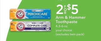 Publix Arm & hammer toothpaste offer