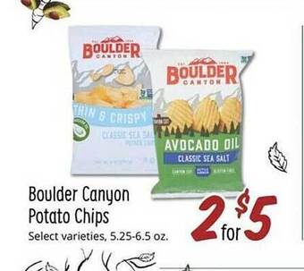 Sprouts Farmers Market Boulder canyon potato chips offer