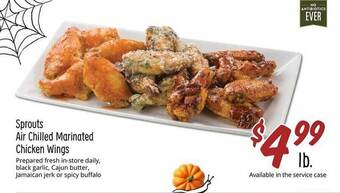 Sprouts Farmers Market Sprouts air chilled marinated chicken wings offer