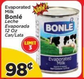 Presidente Bonle Evaporated Milk offer