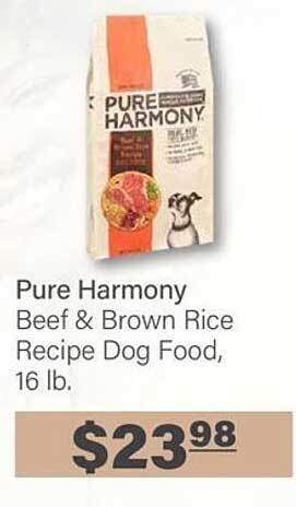 Commissary Pure harmony beef & brown rice recipe dog food offer