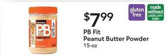 Publix Pb fit peanut butter powder offer