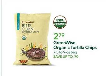 Publix Greenwise organic tortilla chips offer