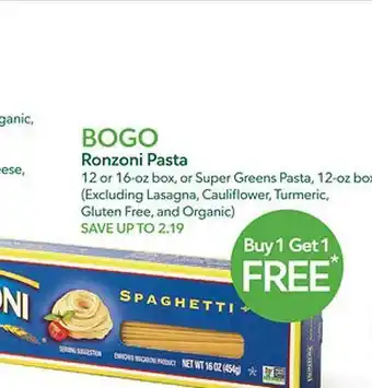 Publix Ronzoni pasta offer