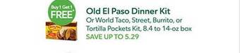 Publix Old el paso dinner kit offer