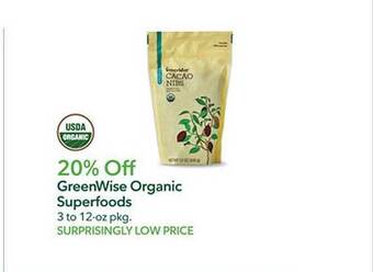 Publix Greenwise organic superfoods offer