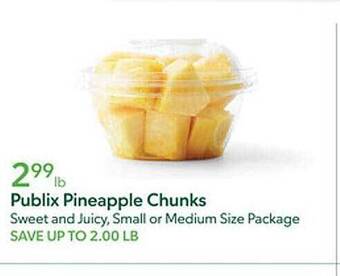 Publix Publix pineapple chunks offer