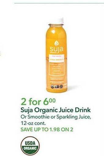Publix Suja organic juice drink offer