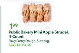 Publix Publix bakery mini apple strudel, 4-count offer