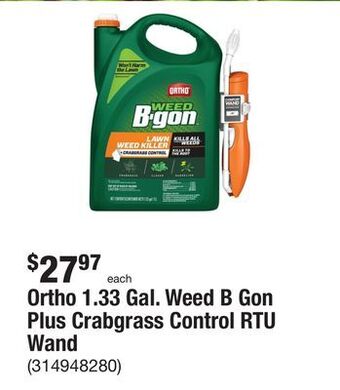 The Home Depot Ortho 1.33 gal. weed b gon plus crabgrass control rtu wand offer