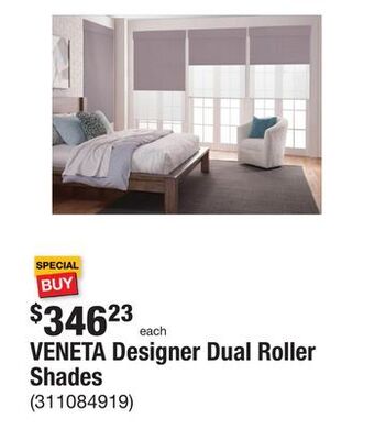 The Home Depot Veneta designer dual roller shades offer