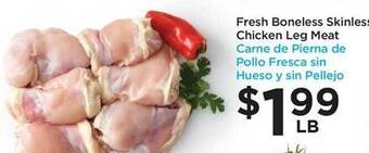 Foods Co Fresh boneless skinless chicken leg meat offer