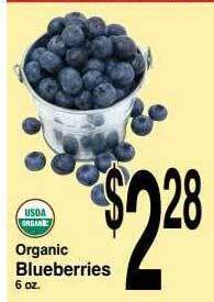 Super Saver Organic blueberries offer