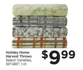 Food 4 Less Holiday home harvest throws offer