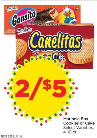 Food 4 Less Marinela box cookies or cake offer