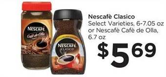Food 4 Less Nescafé clasico or nescafé café de olla offer