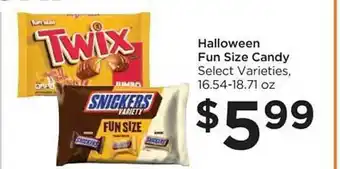 Foods Co Halloween fun size candy offer