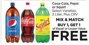 Foods Co Coca-cola, pepsi or squirt offer