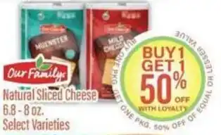 Chief Supermarket Natural Slices Cheese 6.8-8 oz. offer