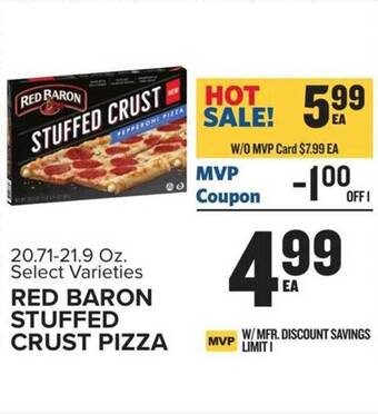 Food Lion Red baron stuffed crust pizza offer