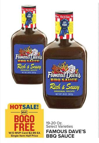 Food Lion Famous dave's bbq sauce offer
