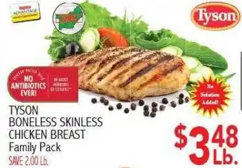 Ingles Markets Tyson boneless skinless chicken breast family pack offer
