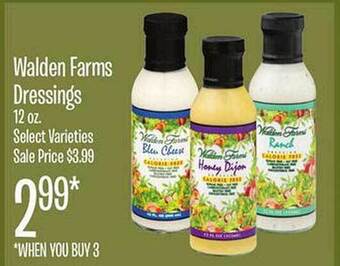 Jewel-Osco Walden farms dressings offer