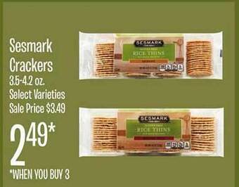 Jewel-Osco Sesmark crackers offer